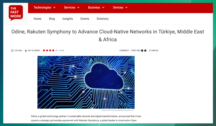 Odine, Rakuten Symphony to Advance Cloud-Native Networks in Türkiye, Middle East & Africa