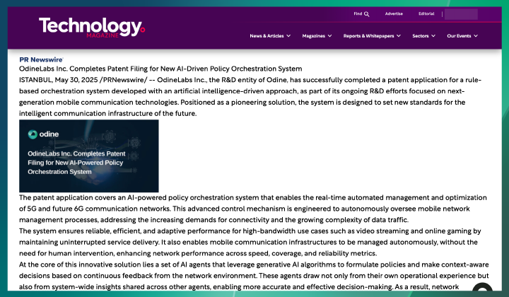 OdineLabs Inc., Yapay Zekâ Destekli Politika Orkestrasyon Sistemi İçin Patent Başvurusunu Tamamladı