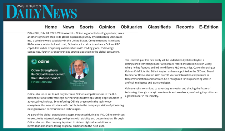 Odine, ABD’de OdineLabs Inc. ile küresel varlığını güçlendiriyor