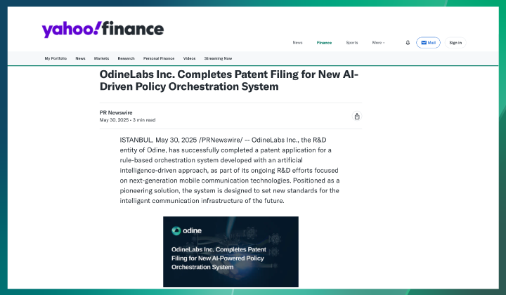 OdineLabs Inc., Yapay Zekâ Destekli Politika Orkestrasyon Sistemi İçin Patent Başvurusunu Tamamladı